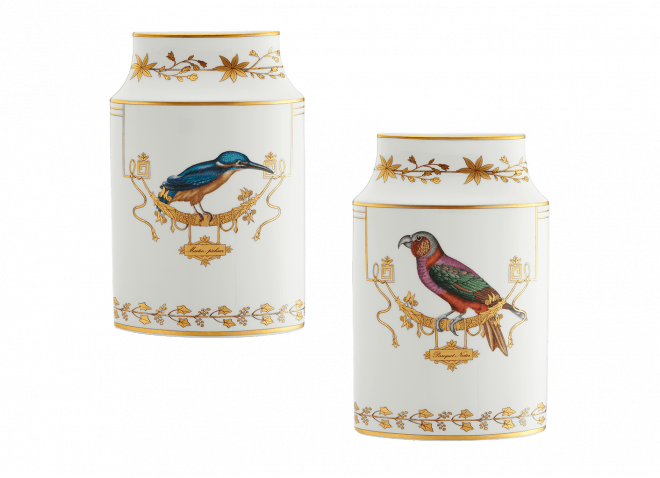 Richard Ginori Voliere Elliptical Vase